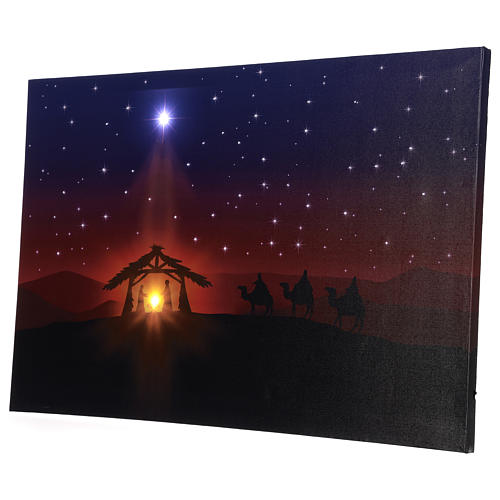 Illuminated 40x60 cm Nativity picture 3
