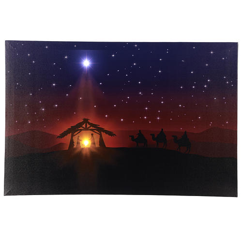 LED Nativity Scene frame 40x60 cm 1