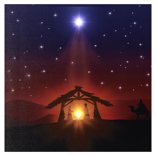 LED Nativity Scene frame 40x60 cm 2