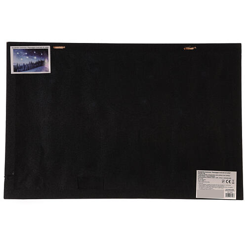 Obraz świąteczny - nocny zaśnieżony pejzaż LED, 40×60 cm 5