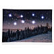 Obraz świąteczny - nocny zaśnieżony pejzaż LED, 40×60 cm s1