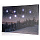 Obraz świąteczny - nocny zaśnieżony pejzaż LED, 40×60 cm s3