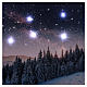 Quadro de Natal paisagem nevada noturna LED 40x60 cm s2