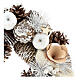 Christmas Wreath 30 cm with snowy pine cones in wood s2