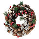 Weihnachtskranz mit Tannenzapfen, roten Beeren und Schnee, 30 cm s3