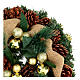 Christmas wreath with golden glitter and stars 32 cm s3
