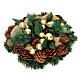 Pine cone wreath with gold glitter and stars 32 cm s3