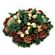 Pine cone wreath with gold glitter and stars 32 cm s4