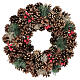 Weihnachtskranz mit Tannenzapfen und roten Beeren, 32 cm s1