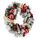Corona natalizia neve e palline di Natale 32 cm s4