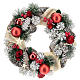Christmas wreath snow and Christmas balls 32 cm s1