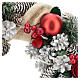 Christmas wreath snow and Christmas balls 32 cm s2