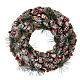 Christmas wreath with pine cones snow effect diam. 30 cm s1