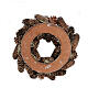 Christmas wreath white pine cones with holly 33 cm s6