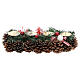 Christmas table decoration with pine cones and candle base 30 cm s5