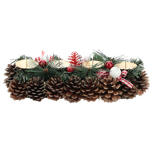 Christmas centerpiece with spikes and pine cones 30 cm 5