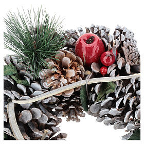Weihnachtskranz mit Ästen und Band, 32 cm
