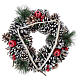 Couronne Noël branches en triangle 32 cm s1