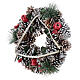 Couronne Noël branches en triangle 32 cm s4