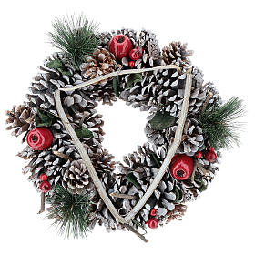 Christmas wreath with triangle branches 32 cm