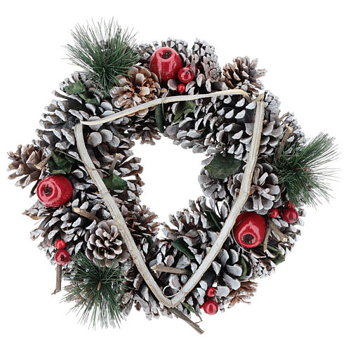 Christmas wreath with triangle branches 32 cm 1