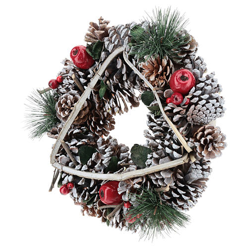 Christmas wreath with triangle branches 32 cm 3