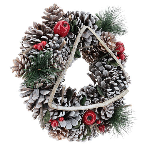 Christmas wreath with triangle branches 32 cm 4