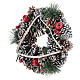 Christmas wreath with triangle branches 32 cm s3
