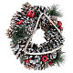 Christmas wreath with triangle branches 32 cm s4