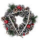 Christmas wreath with triangle branches 32 cm s1