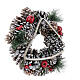 Christmas wreath with triangle branches 32 cm s5
