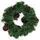 Christmas wreath with red pinecones and leaves diam. 32 cm s4