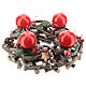 Advent wreath complete kit with crisscrossed twigs and red candles s1