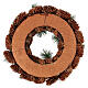 Advent wreath complete kit with pine cones, candle holder and 4 red candles s9