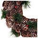 Advent wreath with pine cones and 4 red candles s5