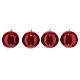 Kit pour l'Avent couronne pommes de pin rogues piques or satiné bougies rouge foncé décorées s3