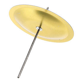 Piques porte-bougies pour Avent 4 pcs laiton doré diam. 5 cm s3