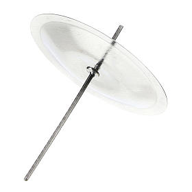 Set 4 punzoni per corona Avvento ottone argentato 5 cm s3