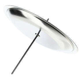 Portacandele per corona Avvento set 4 pz argentati 10 cm s3