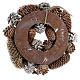 Christmas wreath with pine cones, white and glitter s3
