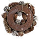 Christmas wreath with pine cones, white and glitter s3