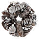 Pinecone wreath, white pine cones and glitter s1