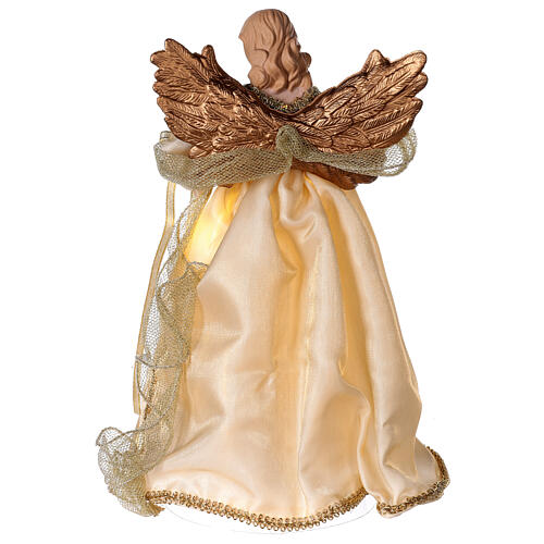 Engel mit goldenem Kleid und LEDs, 30 5