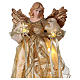 Christmas Tree topper, Angel with golden dress and LED lights 30 cm s2