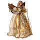 Christmas Tree topper, Angel with golden dress and LED lights 30 cm s4