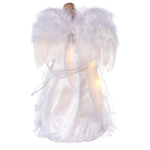 Engel für Baumspitze mit Kleid und LEDs, 30 cm 5