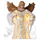 Christmas Tree topper, Angel with golden wings and LED lights 30 cm s2