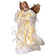 Christmas Tree topper, Angel with golden wings and LED lights 30 cm s3