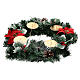 Adventskranz mit Weihnachtssternen, Beeren, Tannenzapfen und Dornen, Durchmesser von 40 cm s3