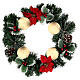 Couronne Avent étoile Noël baies pommes de pin avec piques diamètre 40 cm s1